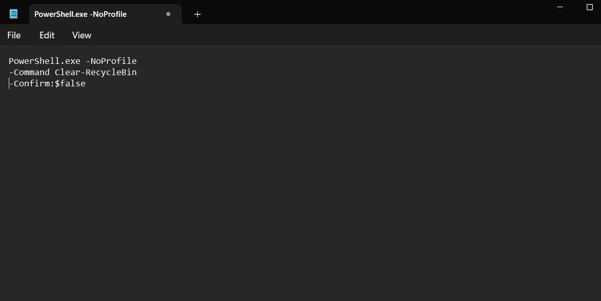 Typing code in Notepad app. 