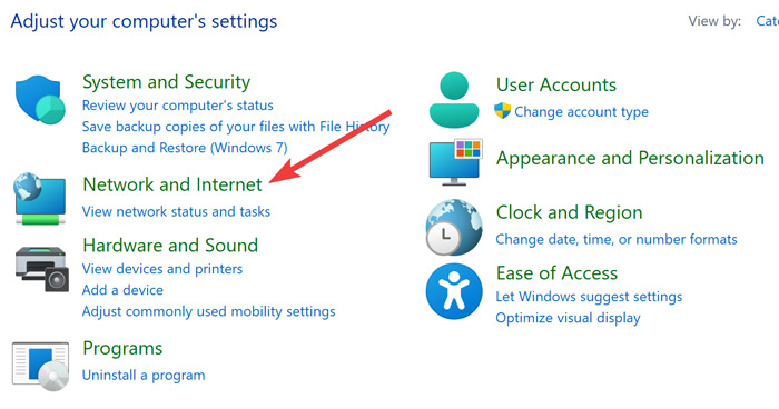 Opening Network And Internet On Windows