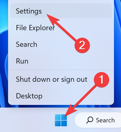 Opening Windows Settings 1