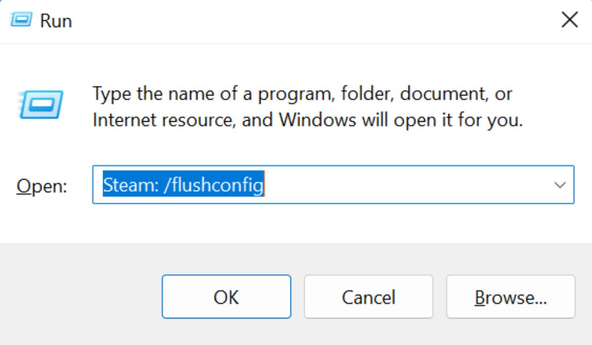 Running "flushconfig" command in Run window. 