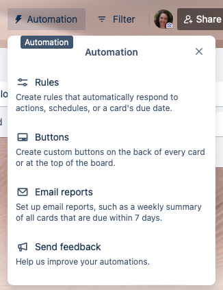 Trello Automation types