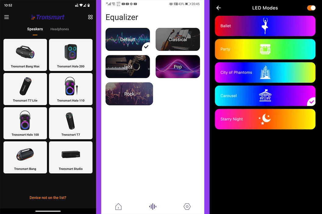 Tronsmart App Features