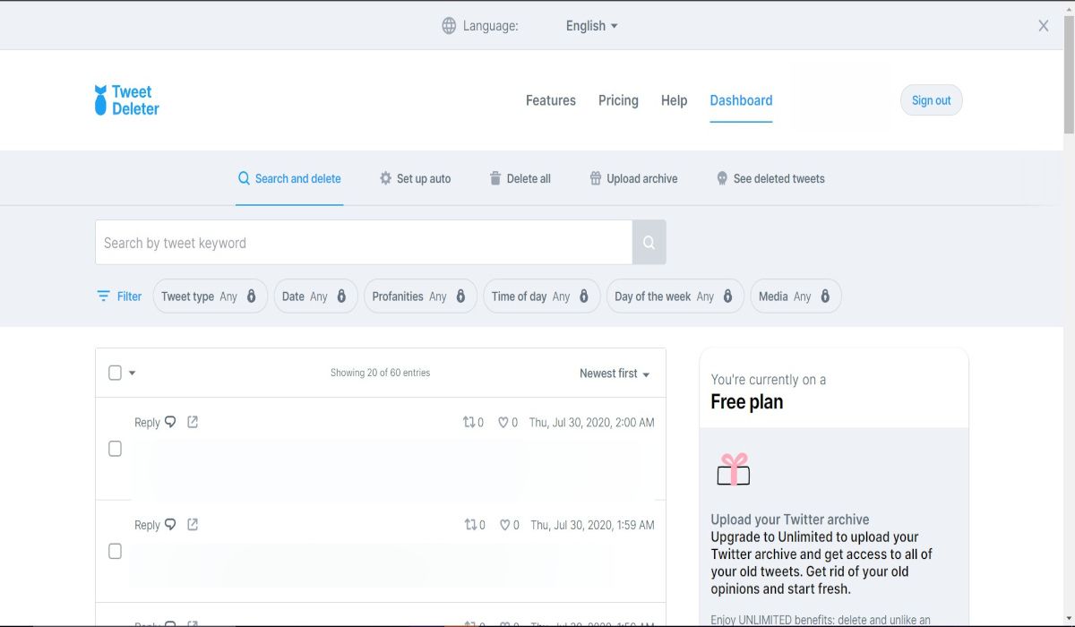 Tweet Deleter In Action
