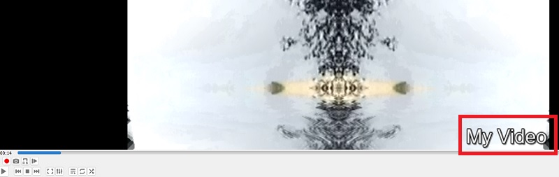 Added text in VLC video on bottom right. 