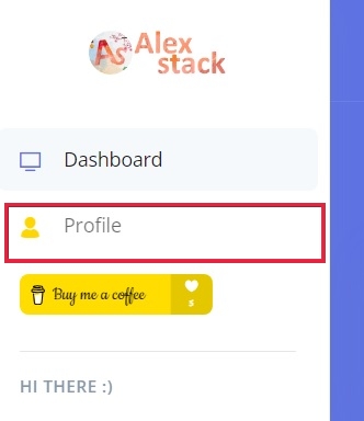 Clicking on "Profile" on Social Tools extension.