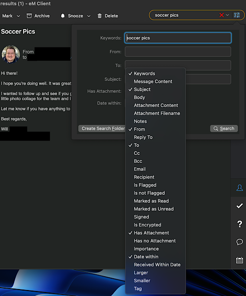 Em Client Search Tools