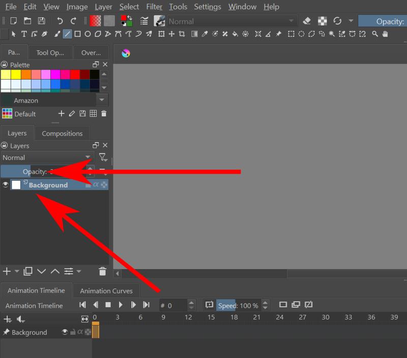 Krita Animation Background Opacity