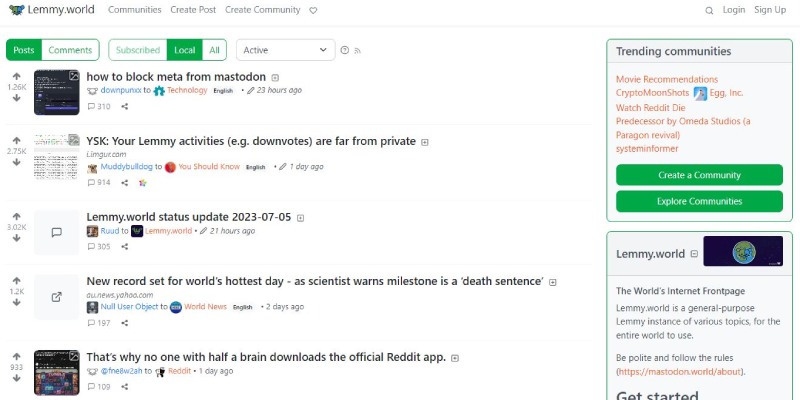 Reddit Alts Lemmy World