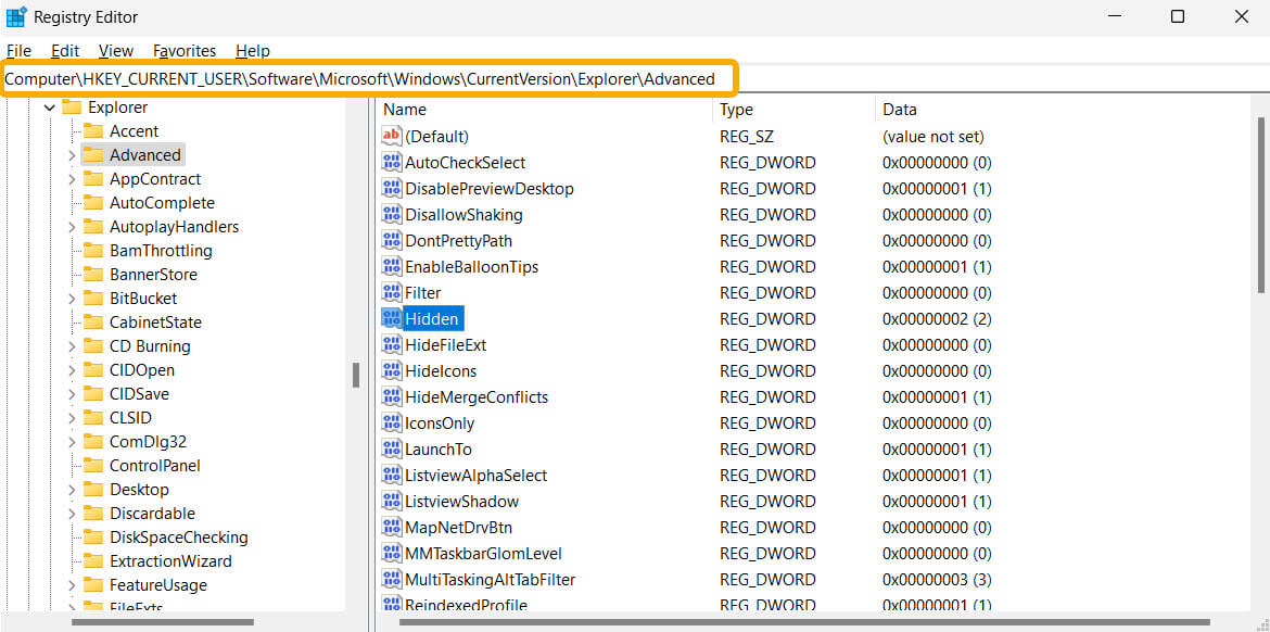 Navigating to location in Registry Editor.