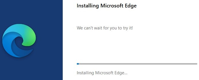 Windows in progress of repairing Microsoft Edge. 
