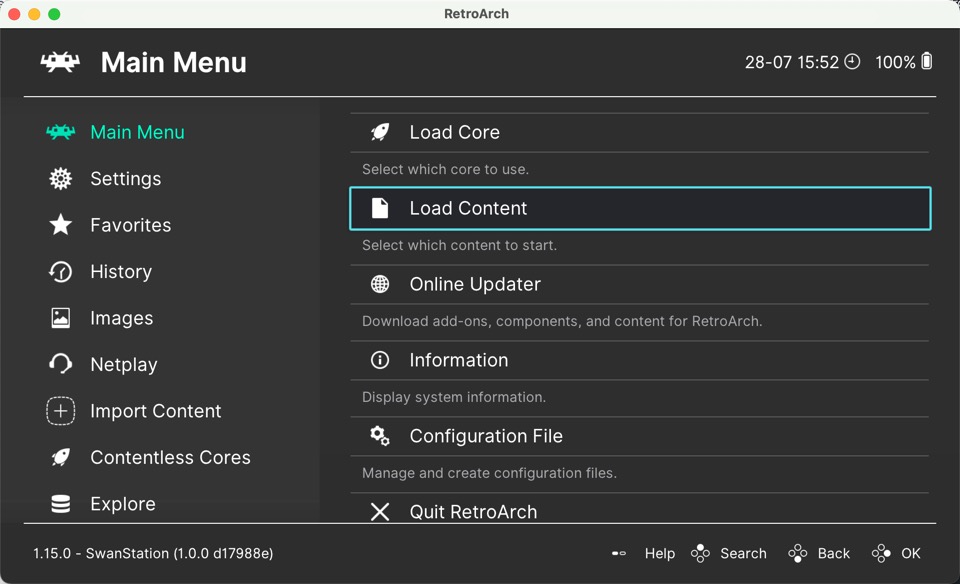 Retroarch Load Content