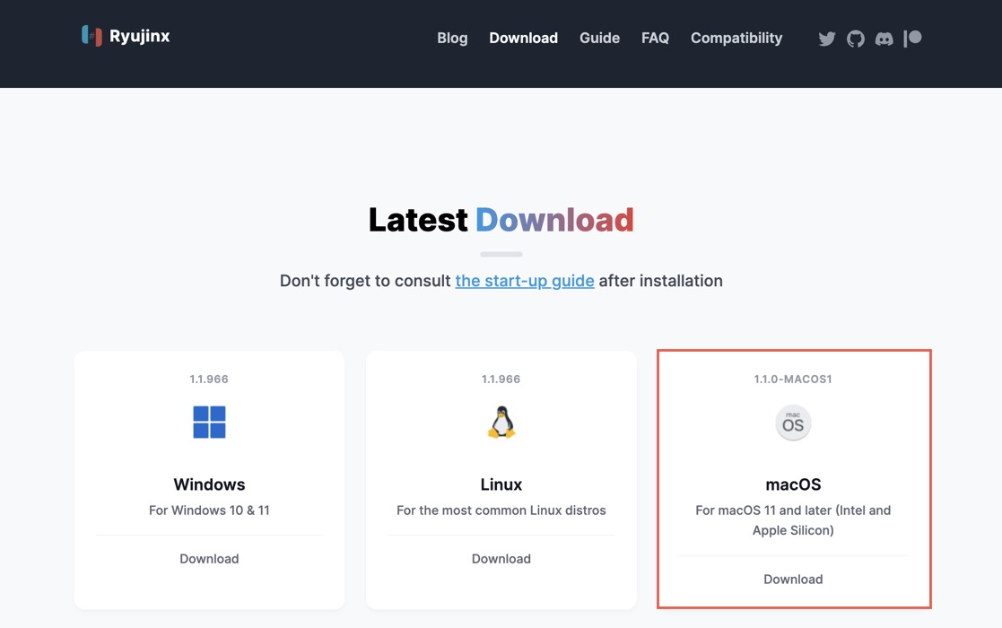 Ryujinx Mac Download