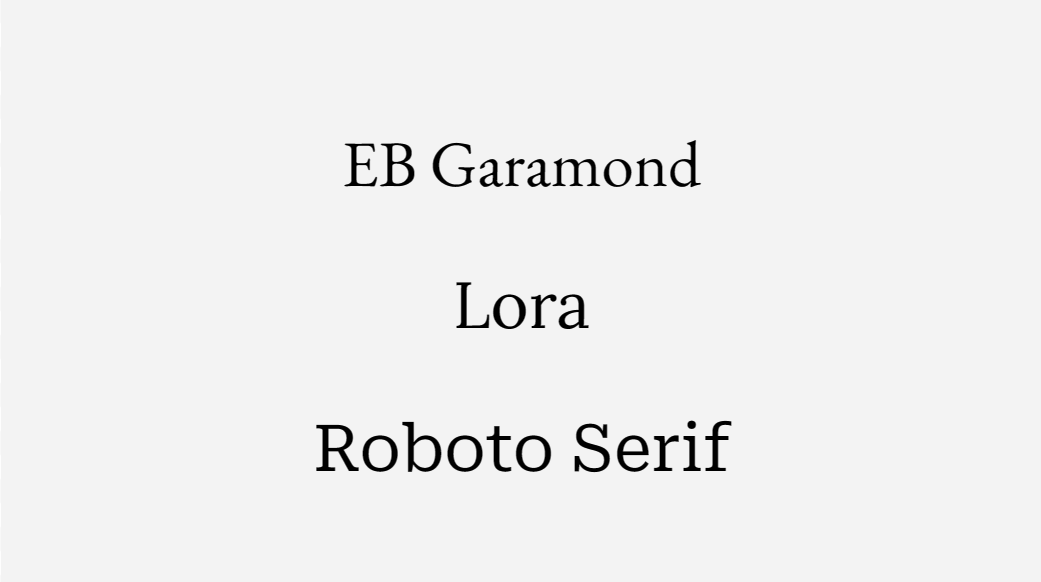 Serif Fonts