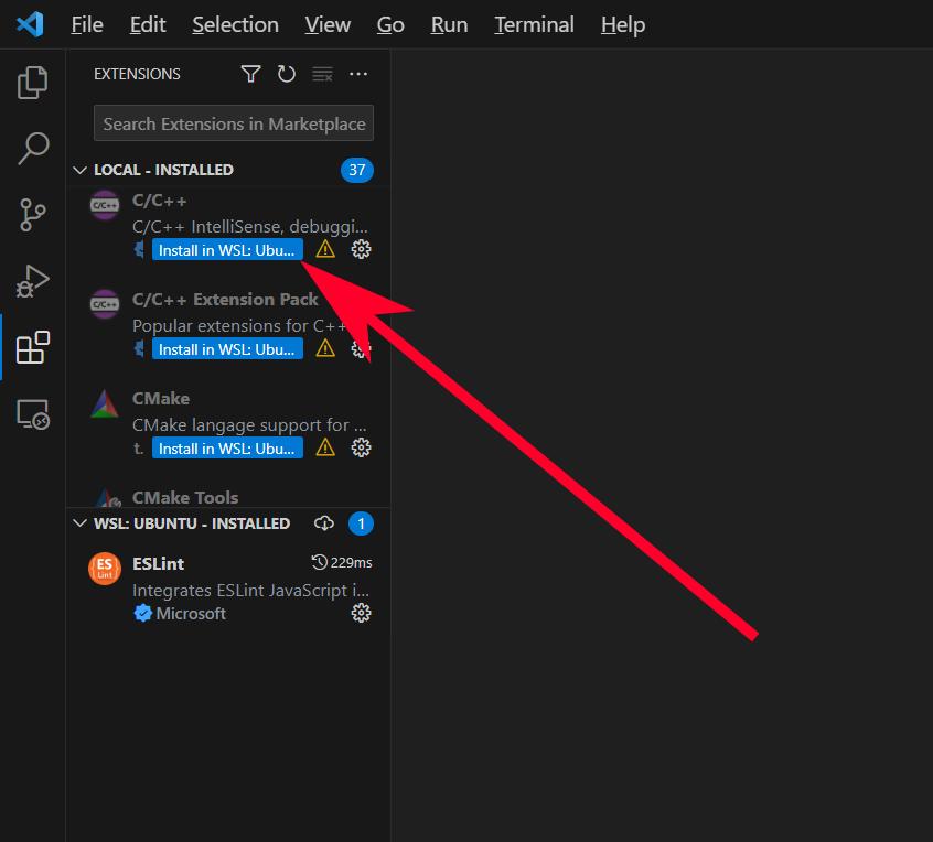 Visual Studio Code Install In Wsl Button