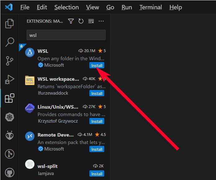 Visual Studio Code Install Wsl Extension