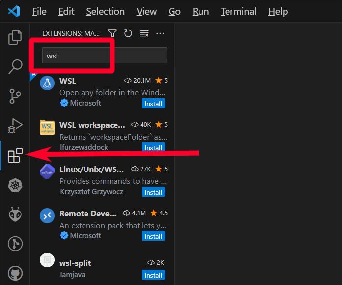 Visual Studio Code Searching For Wsl Extension