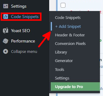 Wordpress Menu Code Snippets