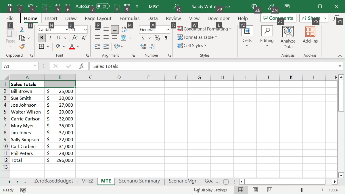 Key Tips in Excel