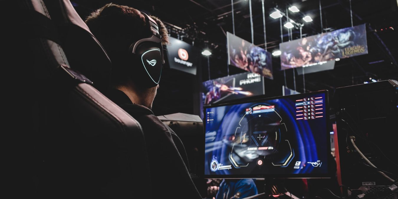 Boy Playing Game On PC