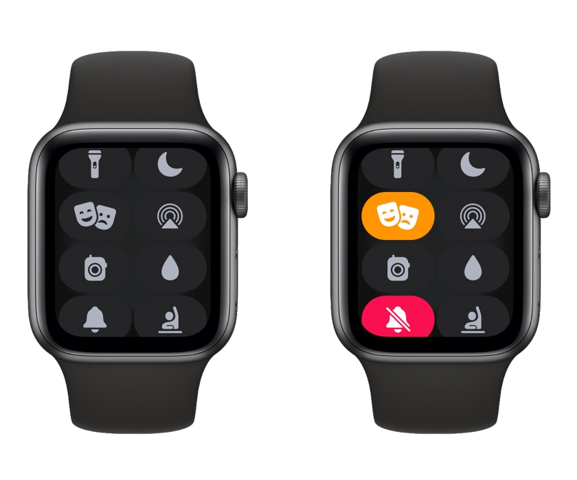Control Center icons on and off on Apple Watch