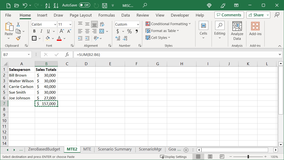 Copy Formula in Excel