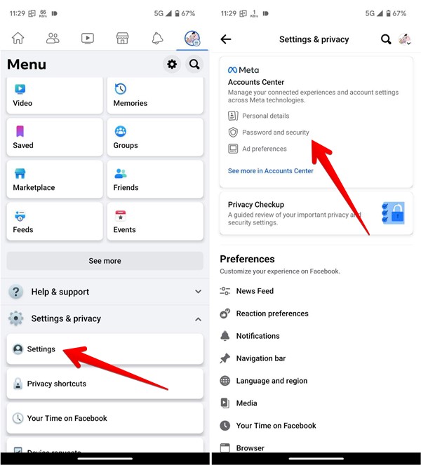 Facebook Mobile Settings Privacy
