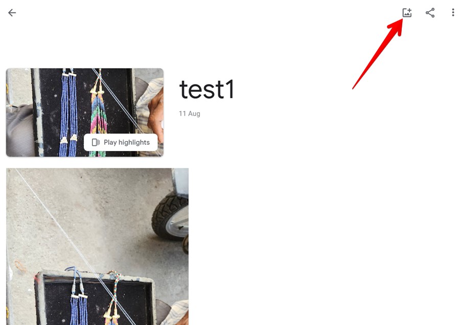 Google Photos Computer Album Add Picture