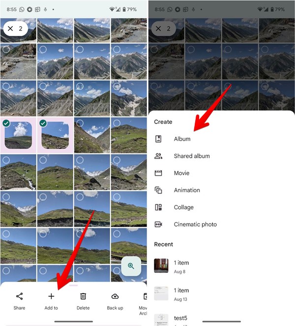 Google Photos Mobile Add Album New