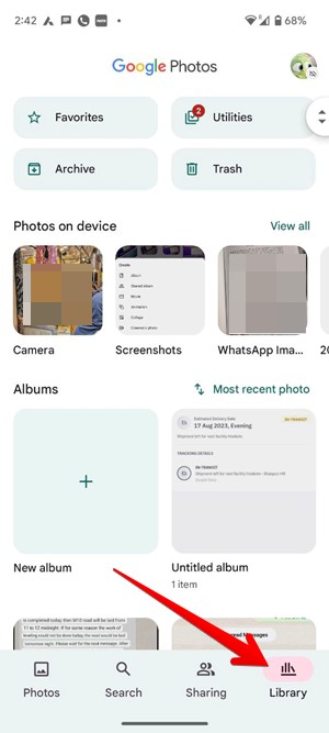 Google Photos Mobile Album Open