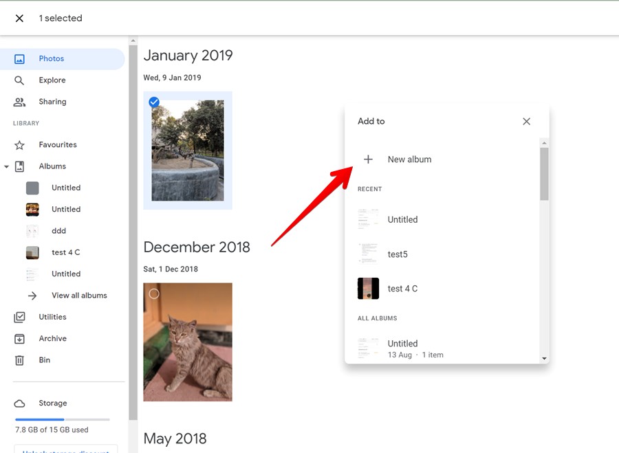 Google Photos Pc Add to New Album