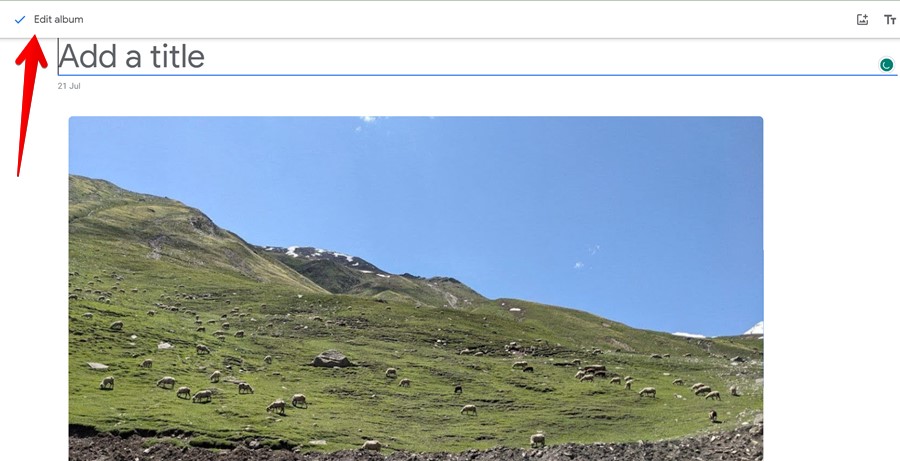 Google Photos Pc Album Add a Title