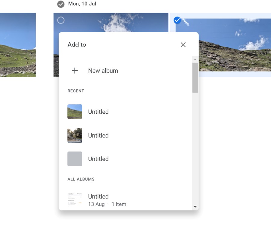 Google Photos Pc Select Album To Add Picture
