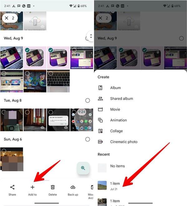 Google Photos Phone Add Photo To Album