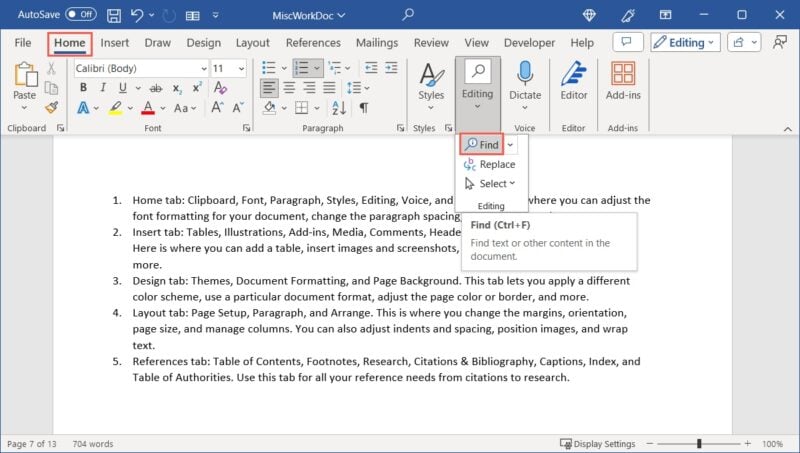 How To Search In Document How to Search Microsoft Word Documents - Make Tech Easier