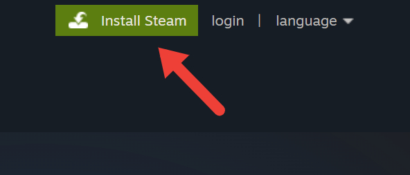 Installing Steam from official website.