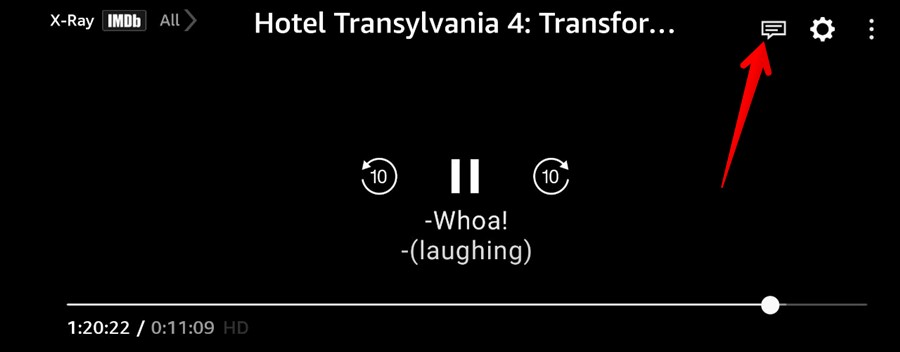 Prime Video Phone Subtitles