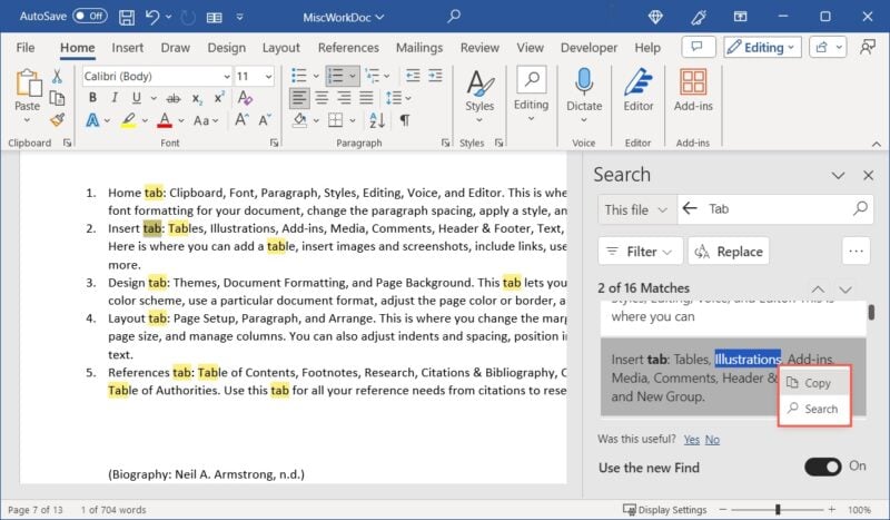 How to Search Microsoft Word Documents - Make Tech Easier
