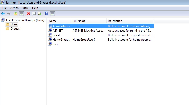 super-admin-local-users Windows Super administrator account shown as disabled by down arrow in Lusmgr.