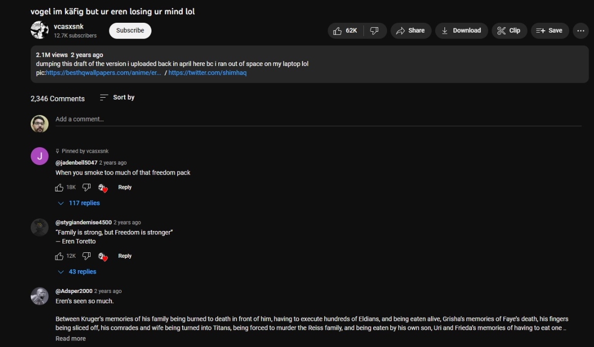 Youtube Social Media Site Interactive Comments