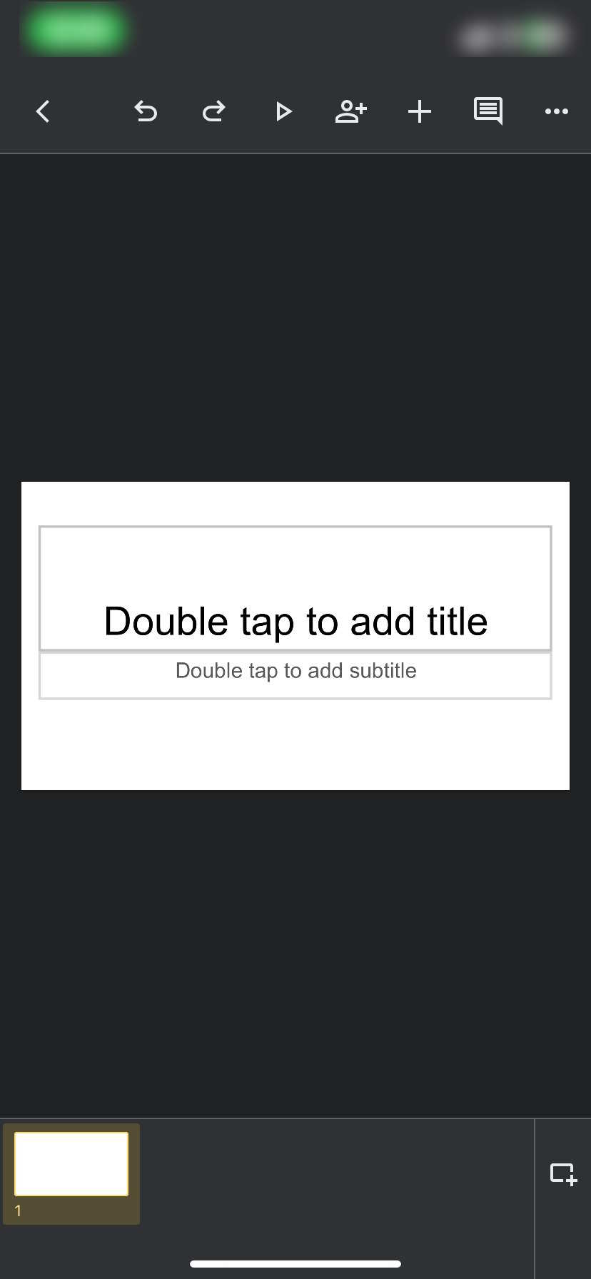 A Slide In The Google Slides App on iPhone