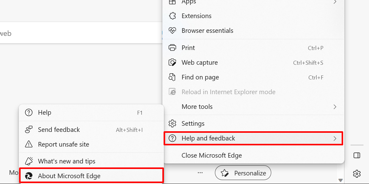Clicking option to see the details of the installed Microsoft Edge on a PC.