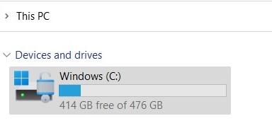 Double-clicking (C:) to access the drive. 