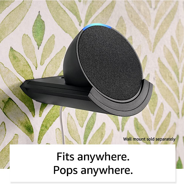 Amazon Echo Pop Smart Speaker Mounted