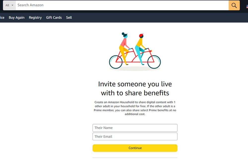 Amazon Household Invite Member