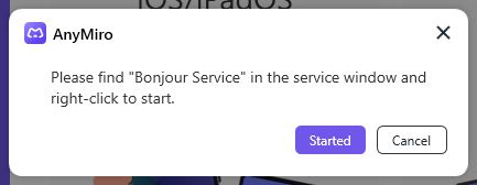 Anymiro Start Bonjour