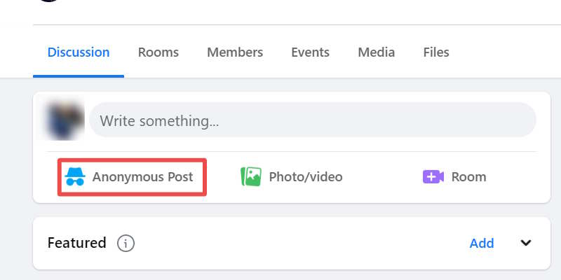 Choosing Anonymous Post On The Facebook Website