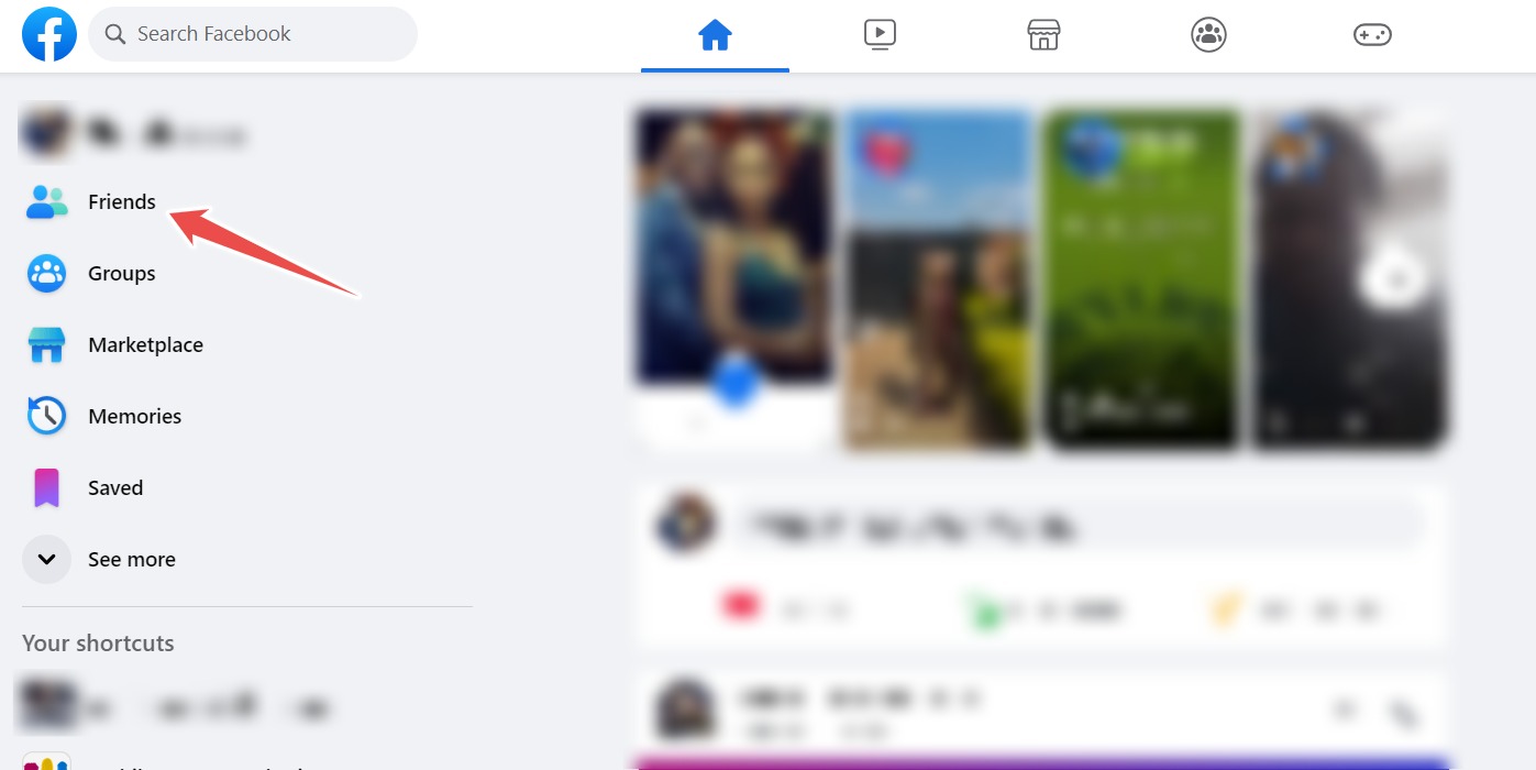 Choosing The Friends Option In The Left Menu On The Facebook Website