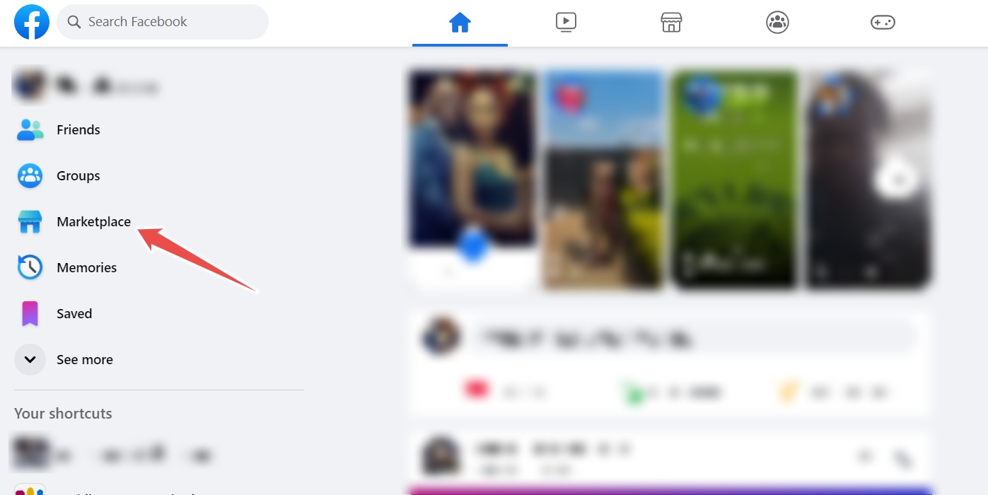 Choosing The Marketplace Option In The Left Menu On The Facebook Website