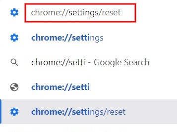 Typing" chrome://settings/reset" in address bar in Chrome. 