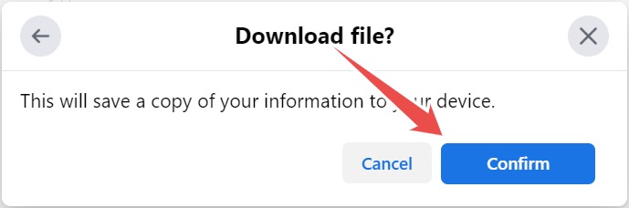 Confirming The You Want To Download A File On Facebook